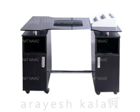 میز مانیکور شیشه ای آرایشگاه