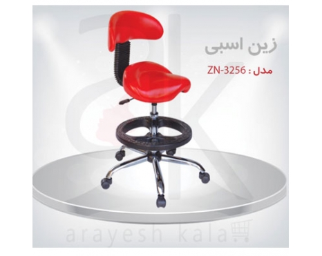 صندلی تابوره زین اسبی قرمز